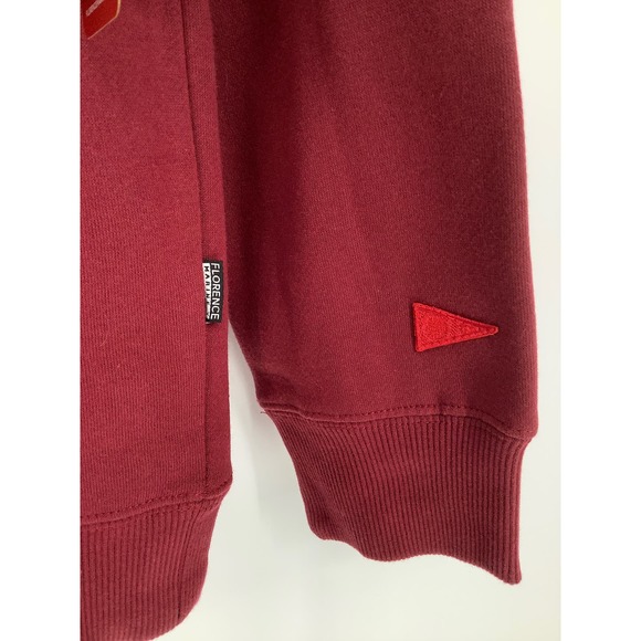 NEW! Florence Marine X Size Small Nui Loa Hoodie Maroon Red Hoodie $85 Organic - Picture 7 of 11